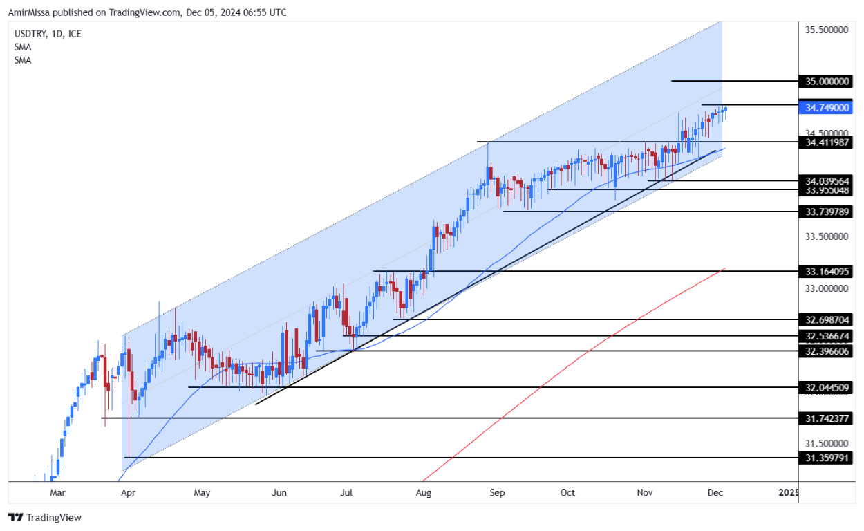 【XM Market Review】--USD/TRY Forecast: Fitch Predicts Continued Tightening of Monetary Policy in 2025(图1) 【XM Market Review】--USD/TRY Forecast: Fitch Predicts Continued Tightening of Monetary Policy in 2025(图1)